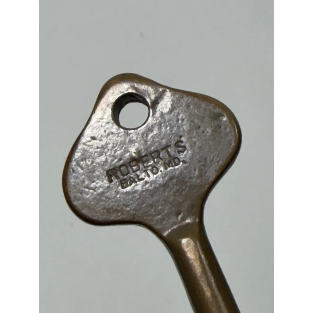 VINTAGE BRASS SKELETON KEY MARKED ROBERT BALTO MD